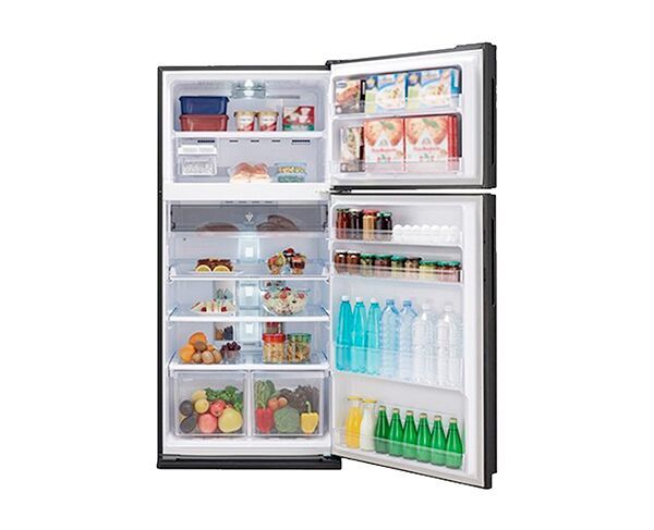 581L Sharp Black Top Mount Fridge